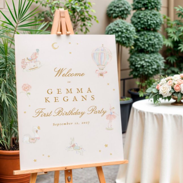 Poster festa de aniversário de conto de fadas elegante (Criador carregado)