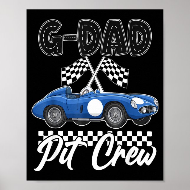 Poster Festa de aniversário de corrida de carro de corrid (Frente)