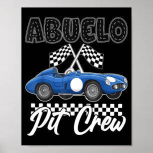Poster Festa de aniversário de corrida de carro de corrid