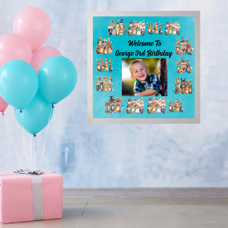 Poster Festa de Aniversário de criança de Tema de Animais