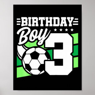 Poster Festa de Aniversário de Futebol Infantil - Menino