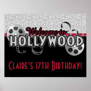 Poster Festa de aniversário de Hollywood