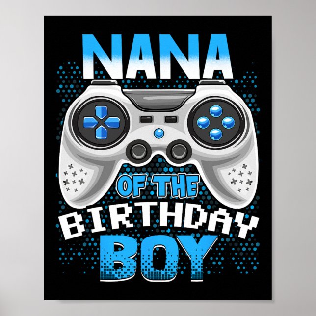 Poster Festa de aniversário De Jogo De Vídeo Nana Do Aniv (Frente)