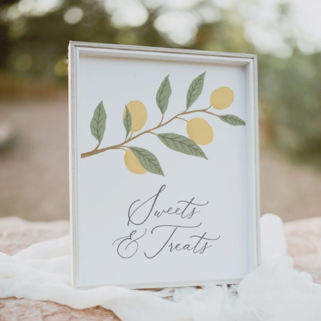 Poster Festa de aniversário de limão - Sinal de doces e a (Criador carregado)