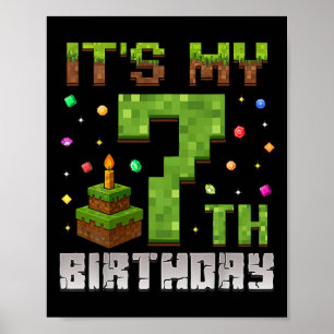 Poster Festa de Aniversário de Menino É Meu 7º Aniversári