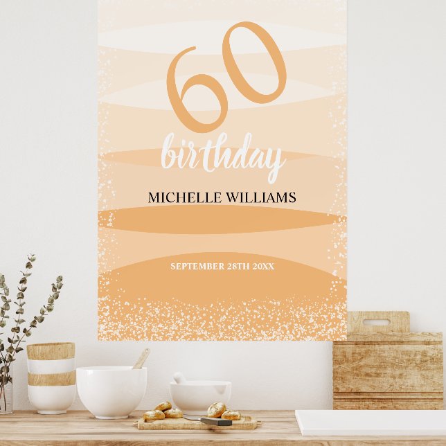 Poster Festa de aniversário De Verão Moderna A Rosa (Cozinha)