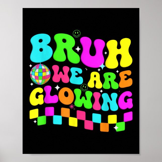 Poster Festa de aniversário Disco Bruh Estamos Brilhando  (Frente)