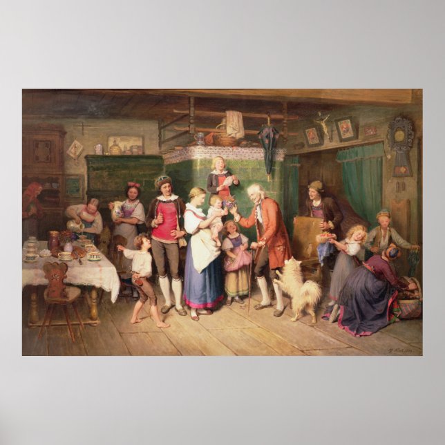 Pôster Festa de aniversário do bebê (Frente)