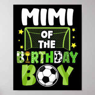 Poster Festa de Aniversário do Menino Mimi de Futebol Par