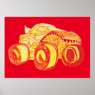 Poster Festa de aniversário do Monster Truck
