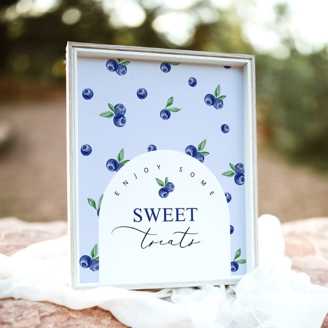 Poster Festa de aniversário doce de mirtilo (Criador carregado)