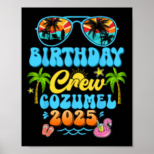 Poster Festa de Aniversário em Cozumel Cruzeiro de Férias