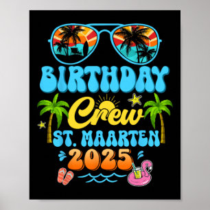 Poster Festa de Aniversário em St. Maarten Cruzeiro de Fé