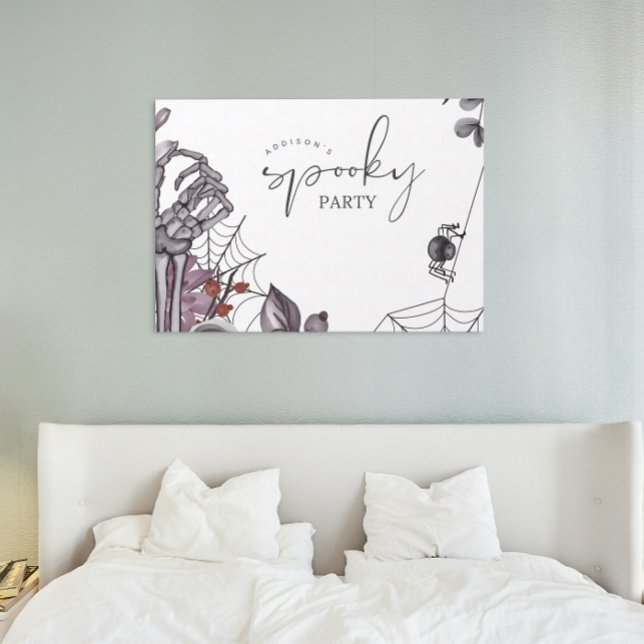 Pôster Festa de aniversário Floral Spooky Halloween (Criador carregado)