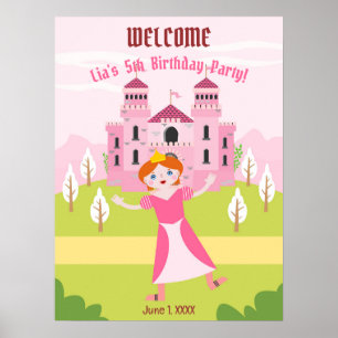 Poster Festa de aniversário Real Princesa