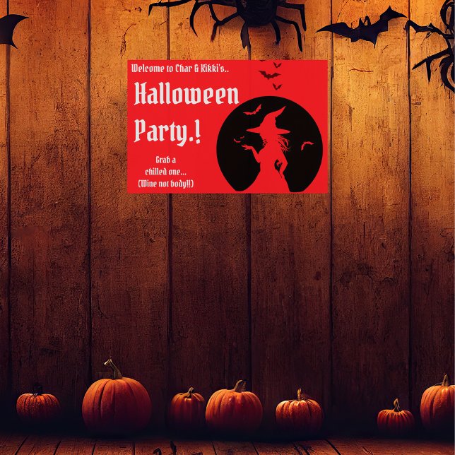 Poster Festa de Bruxas Apenas no Halloween (Witches Only Halloween Party Poster)