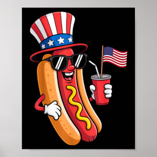 Poster Festa de Cachorro Quente de 4 de Julho - Diversão