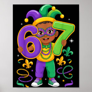 Poster Festa de Carnaval 67 Fantasia de Bobo Infantil Mar