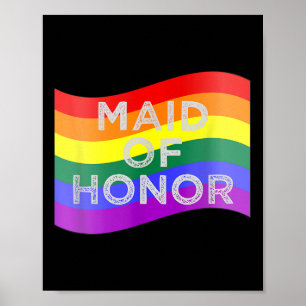 Poster Festa de casamento Orgulho gay de madrinha de casa