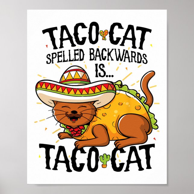 Poster Festa de Cinco de Mayo, Engraçado Gato, (Frente)