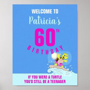 Poster Festa de citação engraçada do 60º aniversário