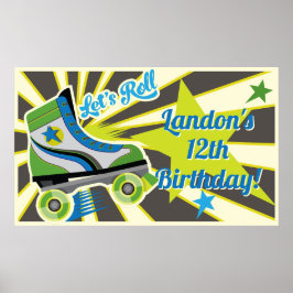 Poster Festa de Derby de Patins Retrô
