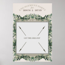 Festa de Engajamento com Verde Foto Booth Portátil