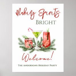 Poster Festa de Férias Making Spirits Bright Bem-vindo
