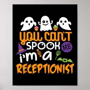 Poster Festa de Figurino de Halloween Recepcionista não c