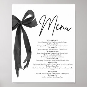 Poster Festa de Formatura Black Bow Graduado Bar de Soda