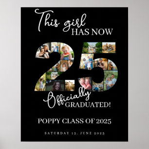 Poster festa de formatura de 2025 com placa de montagem d
