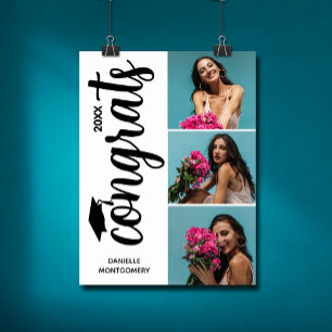 Poster Festa de formatura de várias fotos moderna