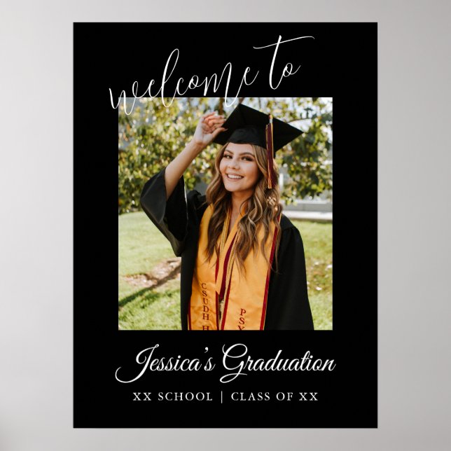 Poster Festa de formatura Foto Mínima de Boas-vindas Pret (Frente)