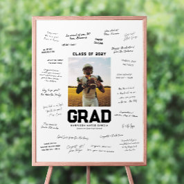 Poster Festa de formatura uma foto assinatura de graduaçã