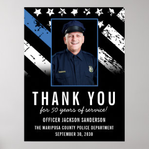 Poster Festa de Foto de Aposentadoria da Polícia Personal