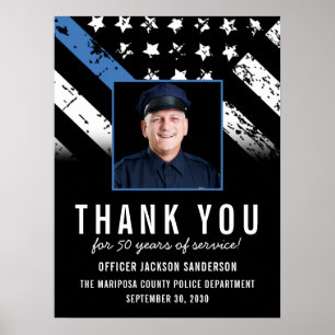 Poster Festa de Foto de Aposentadoria da Polícia Personal