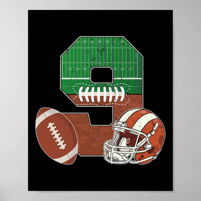 Poster Festa de Futebol de 9 Anos do 9º Aniversário (Frente)