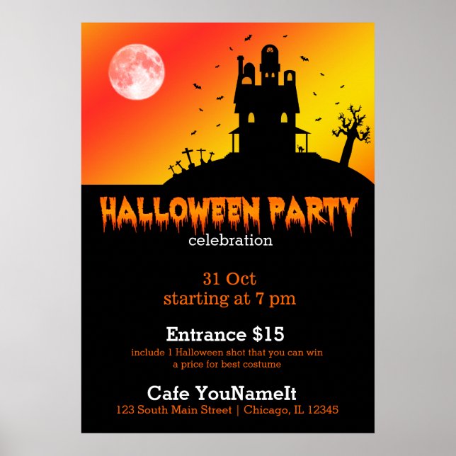 Poster Festa de Halloween (Frente)