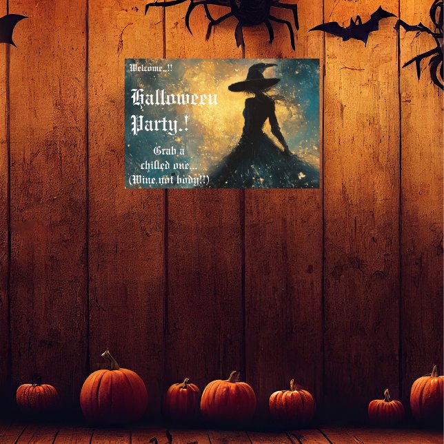 Poster Festa de Halloween de Testemunha (Witching Hour Halloween Party Wall Poster)