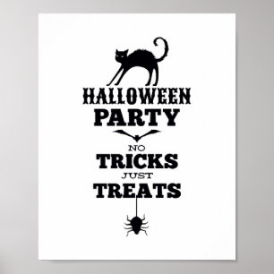 Poster Festa de Halloween sem guloseimas só engana camisa