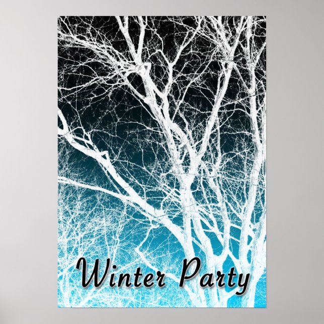 Poster festa de inverno: árvore fantasma (Frente)