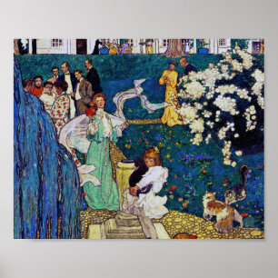 Poster Festa de Jardim com Cat, Jessie Willcox Smith