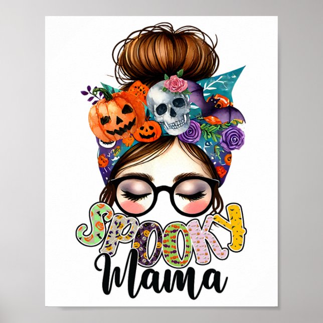 Poster Festa de Mãe de Spooky Halloween (Frente)