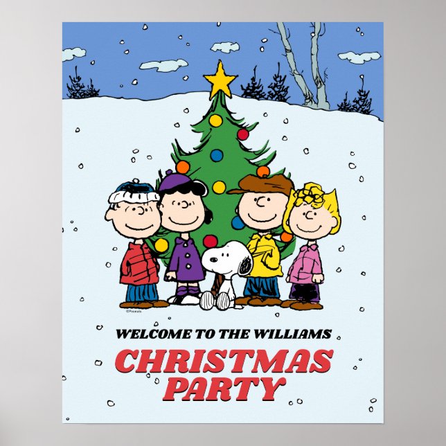 Poster Festa de Natal Charlie Brown e Amigos (Frente)