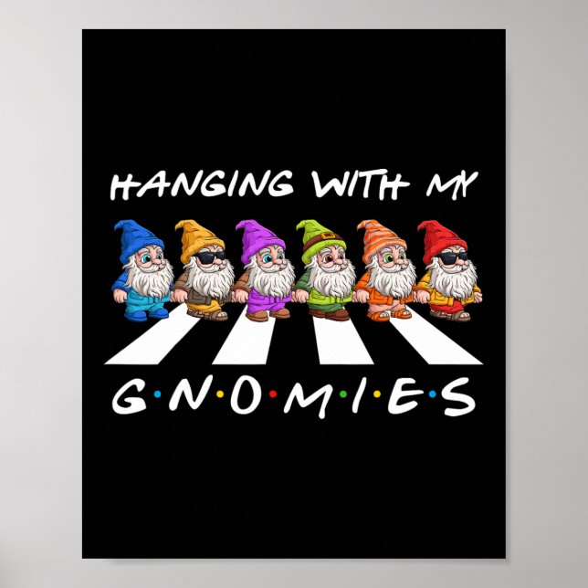 Poster Festa De Natal Divertida Com Os Meus Gnomos Para (Frente)