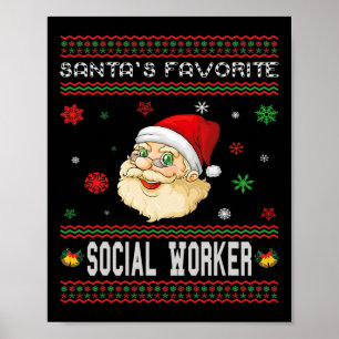 Poster Festa de Natal do Trabalhador Social Favorito dos