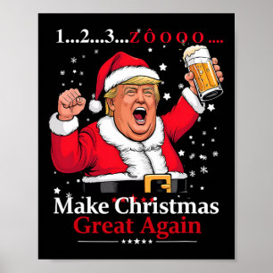 Poster Festa de Natal Vietnamita Beer Funny Trump 123 Z