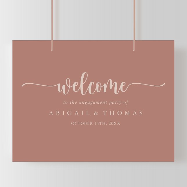 Poster Festa de noivado Terracotta (Criador carregado)