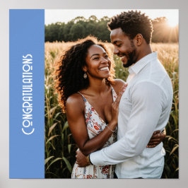 Poster Festa de noivado texto personalizado de fotografia