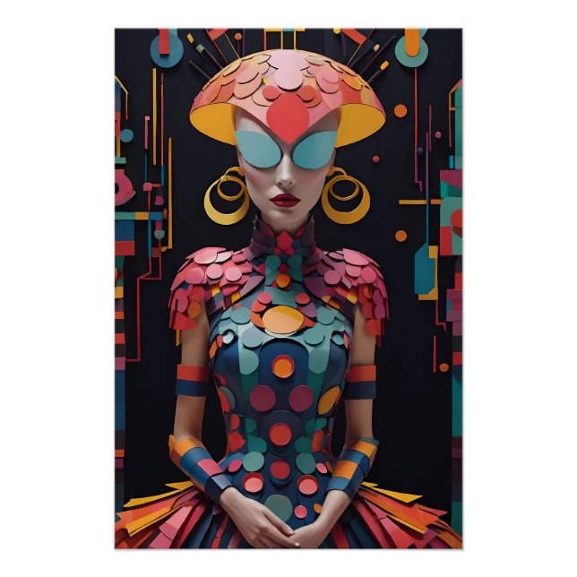 Pôster Festa de Nova Tarde de de Alice - Ken Gage Art (Frente)